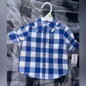 NWT Carters plaid shirt.